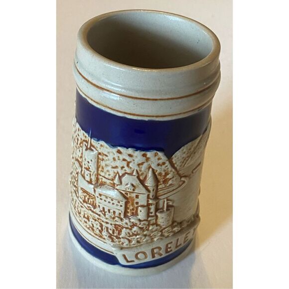 Vtg German Beer Stein LORELEY- 4 3/4” tall-HANDPAINTED No Lid - Picture 11 of 11